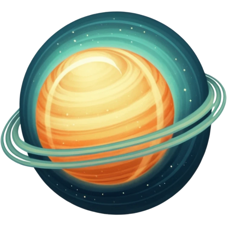 Vintage Planet comet motion emoji