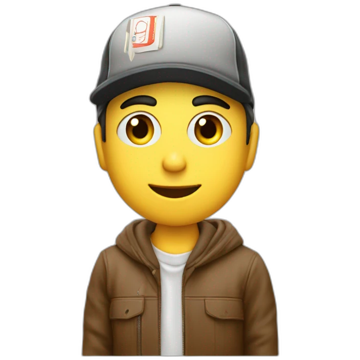 Akram ojjeh junior with cap and cigaret emoji