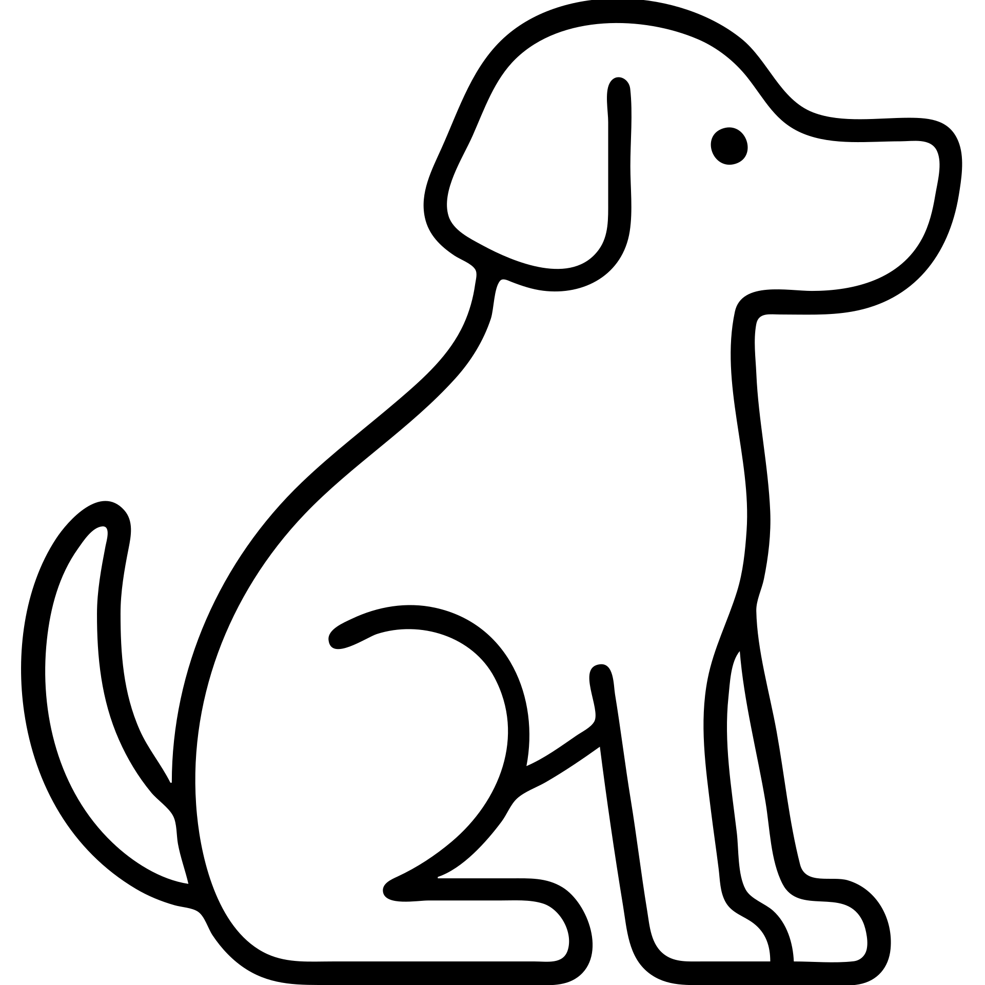 simple dog hand drawn outline emoji