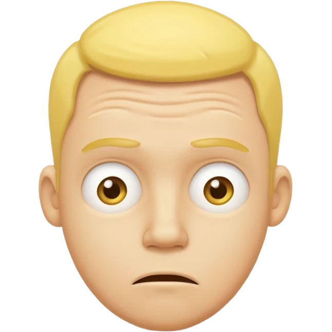 Very exhausted and confused emoji but with some humour about it - yellow man not realistic face emoji