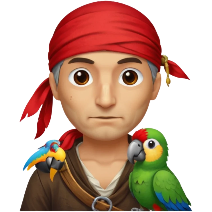pirate and parrot emoji