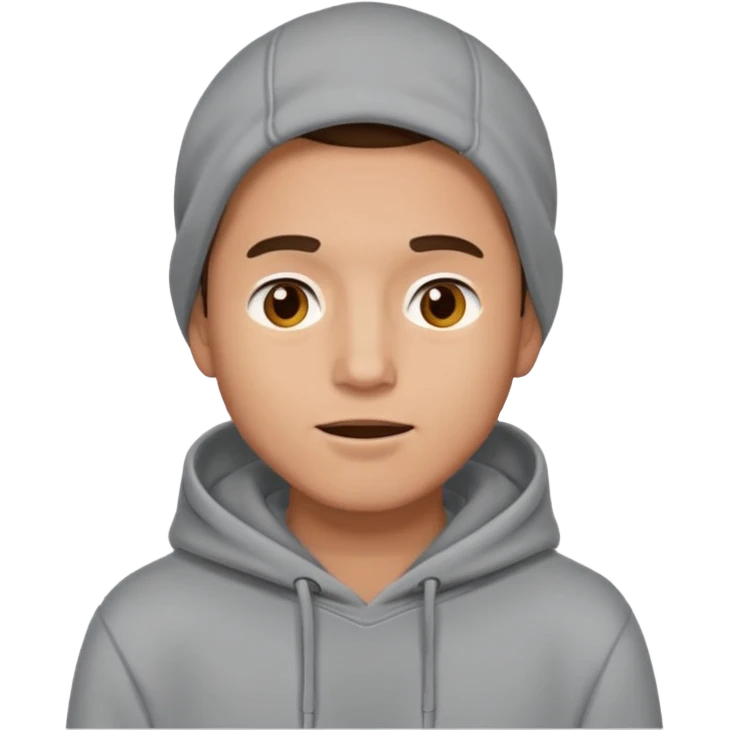 guy standing in a hodie and talking emoji