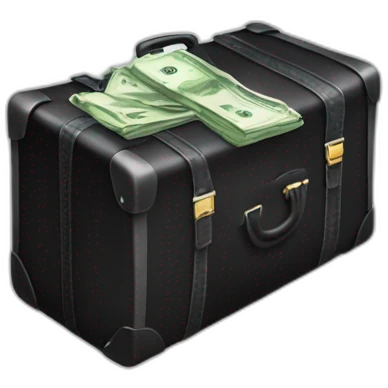 money from a black suitcase emoji