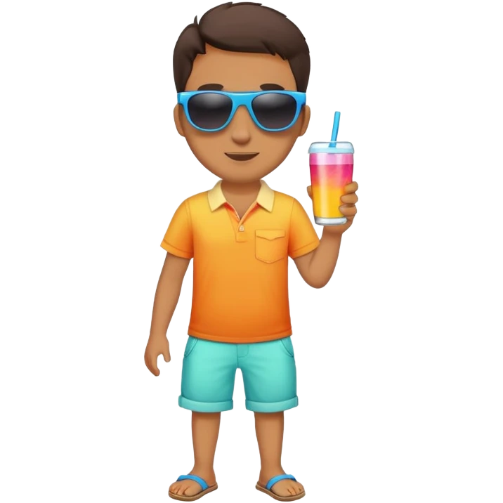 colorful bermuda shorts and sunglasses for beach emoji