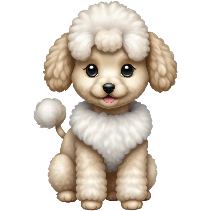 Small poodle with high ponytail emoji