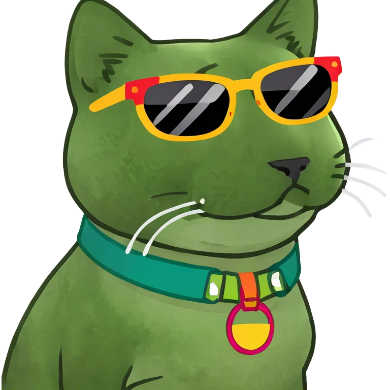 Cat with sunglasses emoji