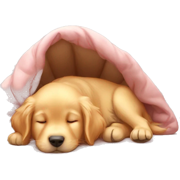 Golden retriever puppy Sleep  emoji