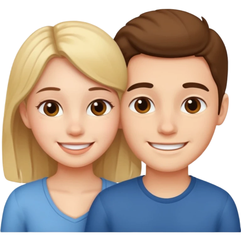 Intimate girl and boy emoji