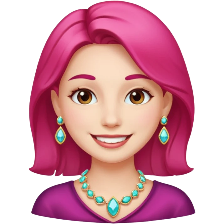 gem fan lover  with gem accessories emoji