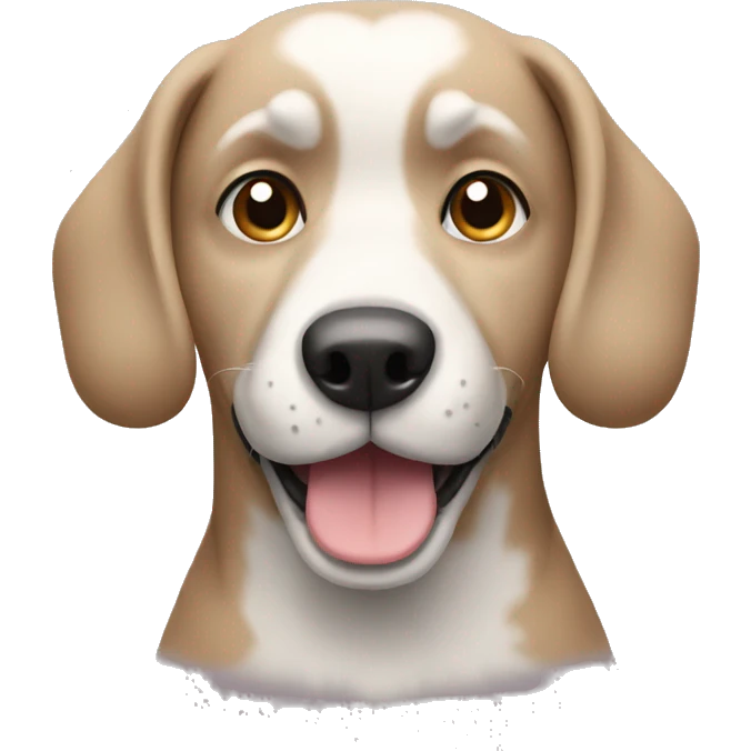 Dog typing emoji