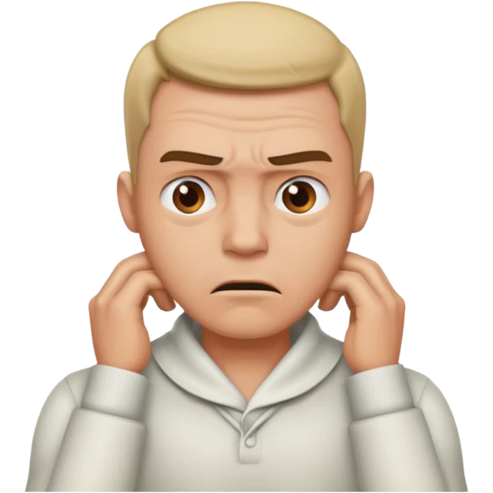 man with hands on his neck, looking mad emoji