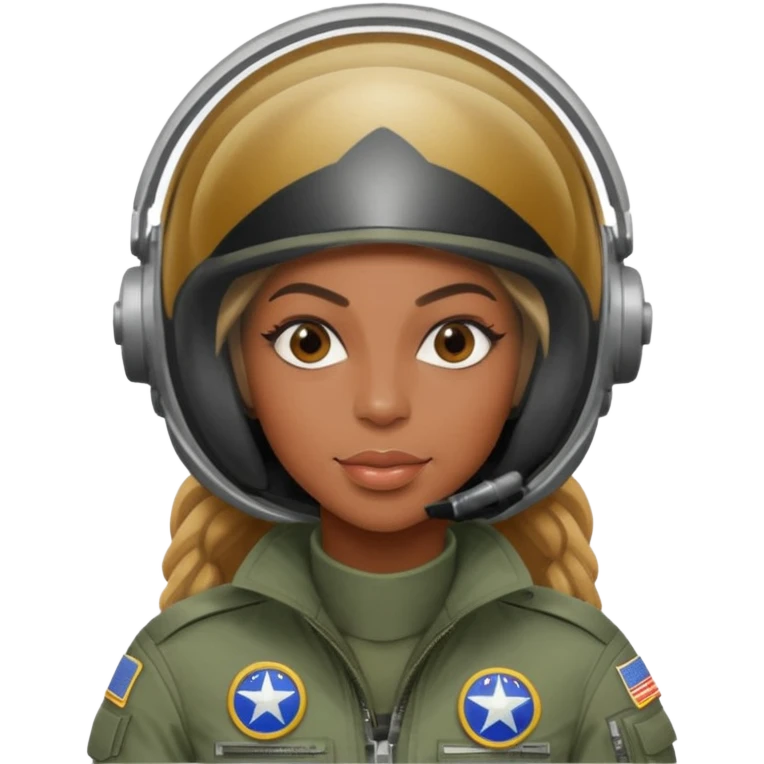 Beyonce as a fighter jet pilot emoji