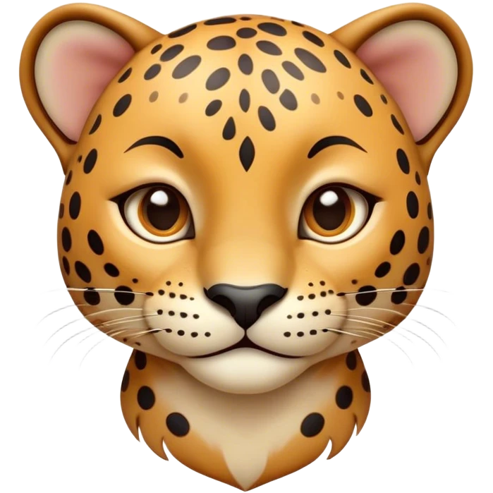 Cinematic Cute Jaguar Portrait Emoji, Head tilted playfully and inquisitively, with a smooth, agile form accented by delicate spotted patterns and round, sparkling eyes full of charm, Simplified yet irresistibly adorable features, highly detailed, glowing with a warm, inviting wild glow, high shine, affectionate and lively, stylized with a touch of whimsical feline grace, soft glowing outline, capturing the essence of a mischievous yet loving jaguar that feels like it could pounce out of the screen into your arms! emoji