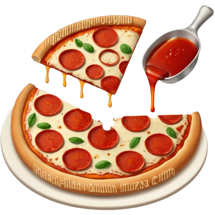 Pizza and a side of bread with oil and vinegar  emoji