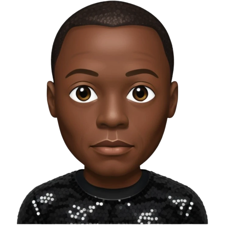 Dr Dre with black sequin outfit emoji