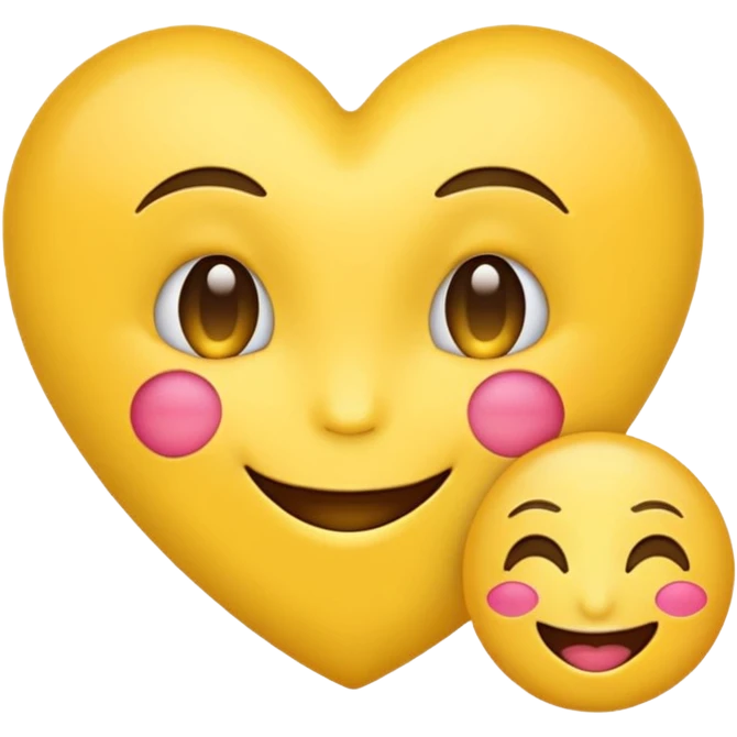 yellow emoji heart eyes wink emoji