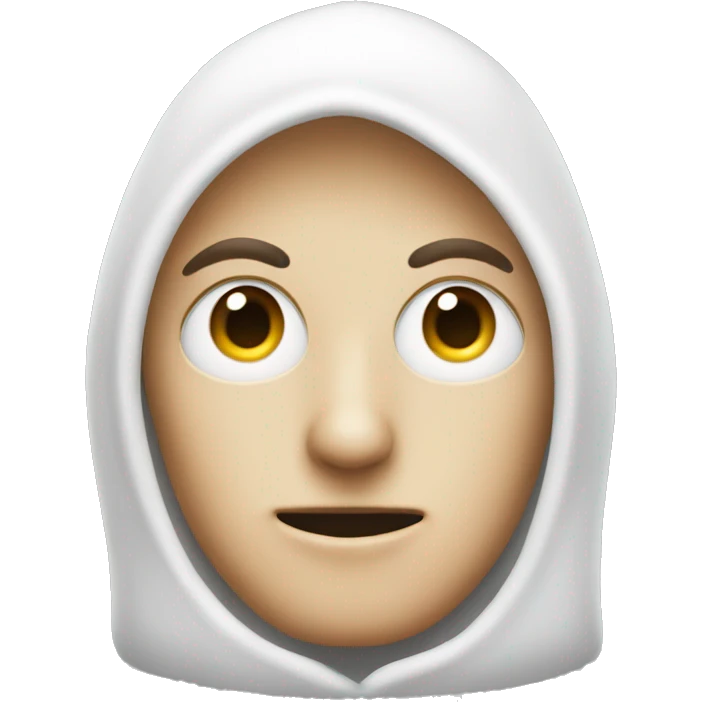 Pointy white hood with eyeholes emoji