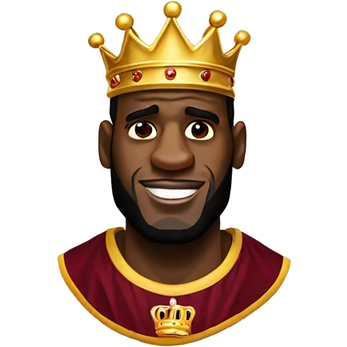 LeBron James with a Crown emoji