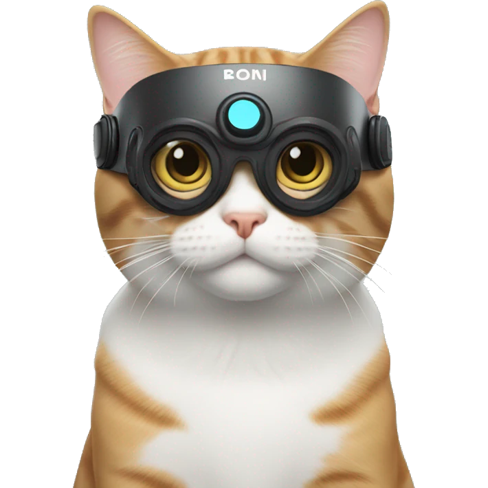 Cat with vr emoji