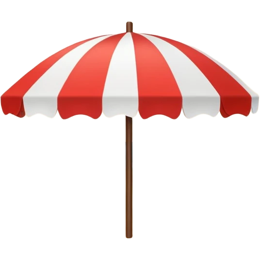 beach with umbrella emoji