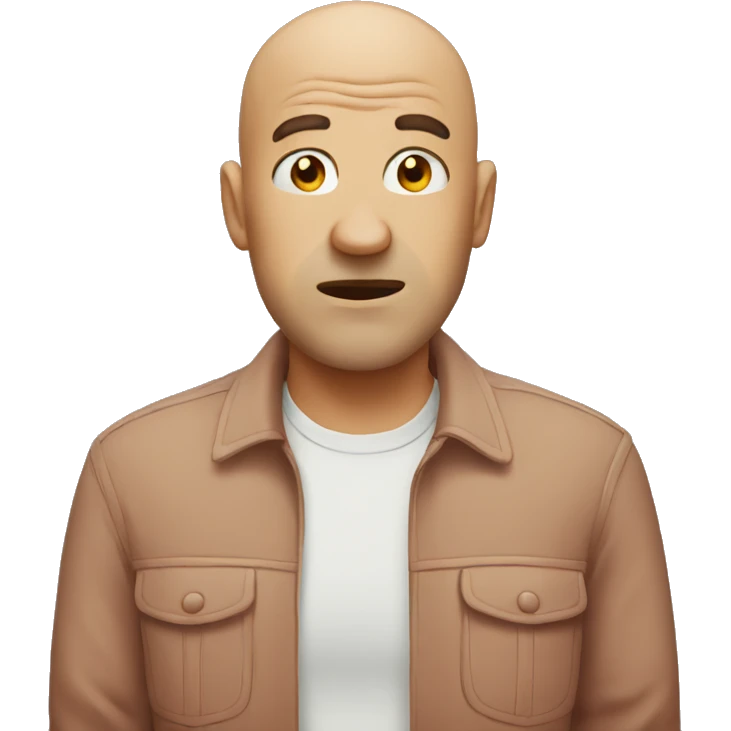 bald people afraid emoji