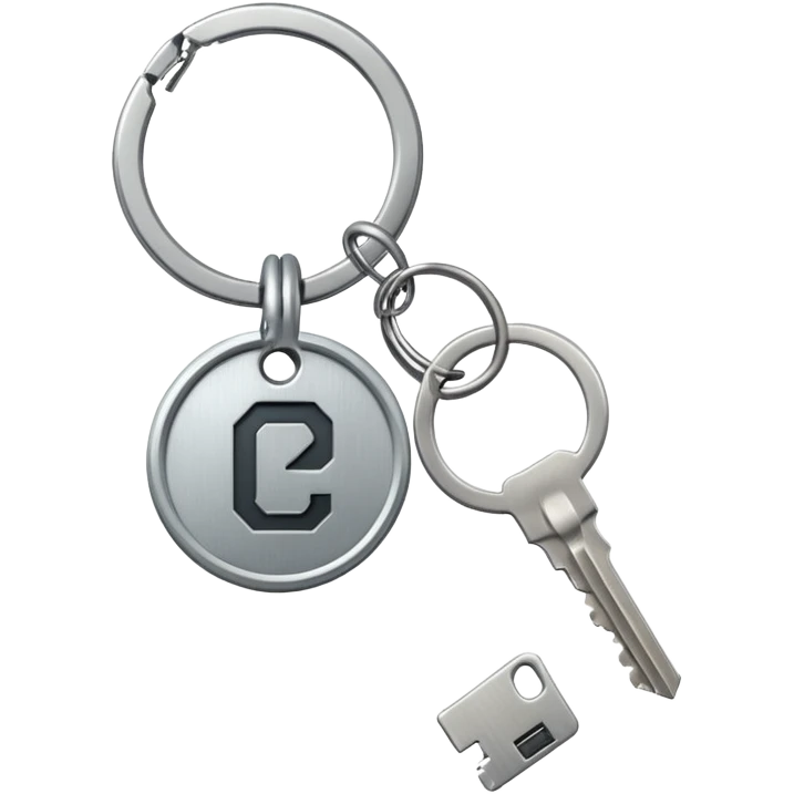 una llave con un llavero que diga C21 emoji