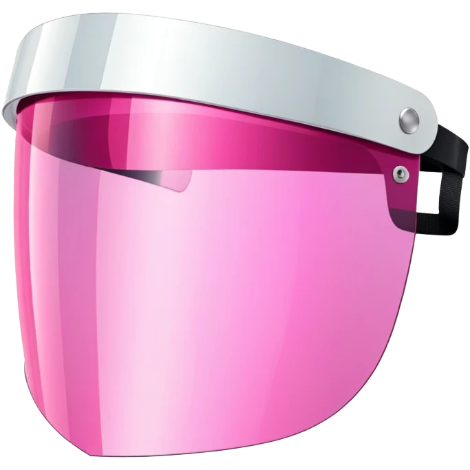 curved frameless pink shield visor, Y2K fashion, sleek one-piece lens design emoji