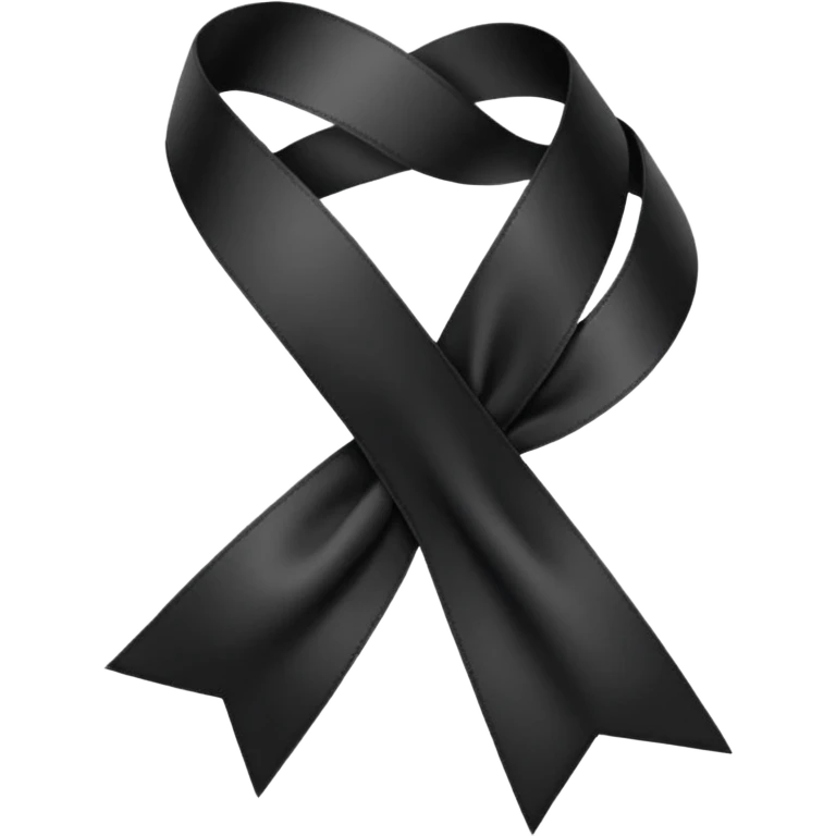 Ruban noir croisé avec 1 boucle comme celui de Crans Montana emoji