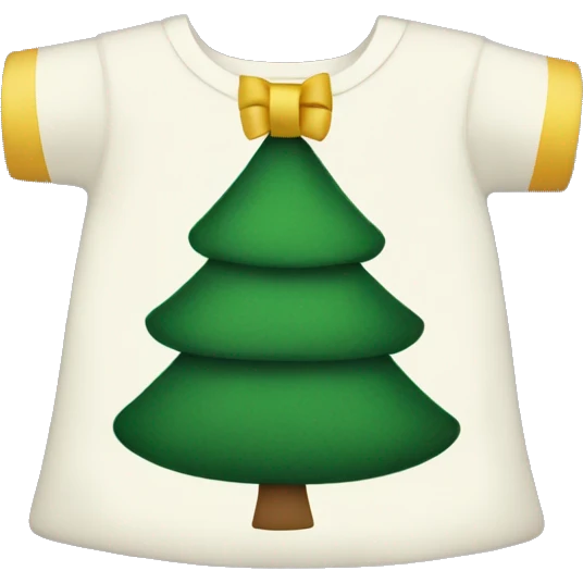 Fir tee with a ribbon emoji