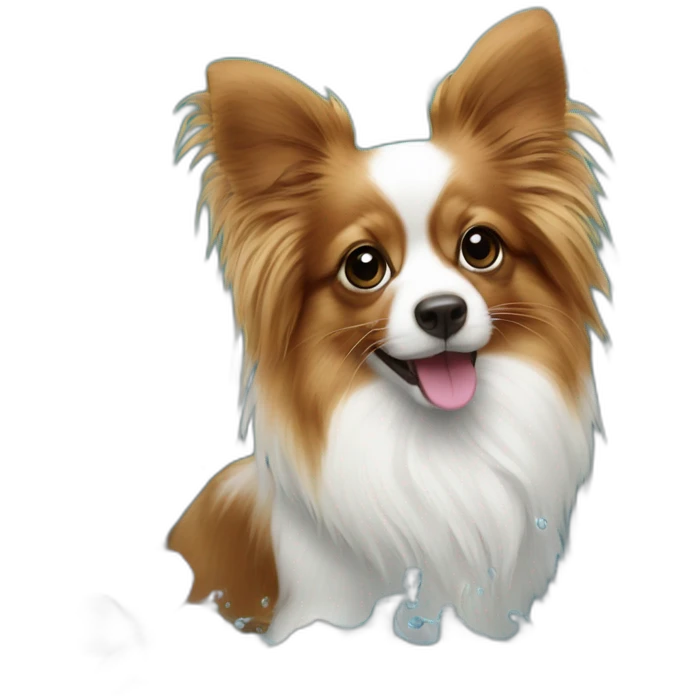 Papillon rose dans l'eau emoji