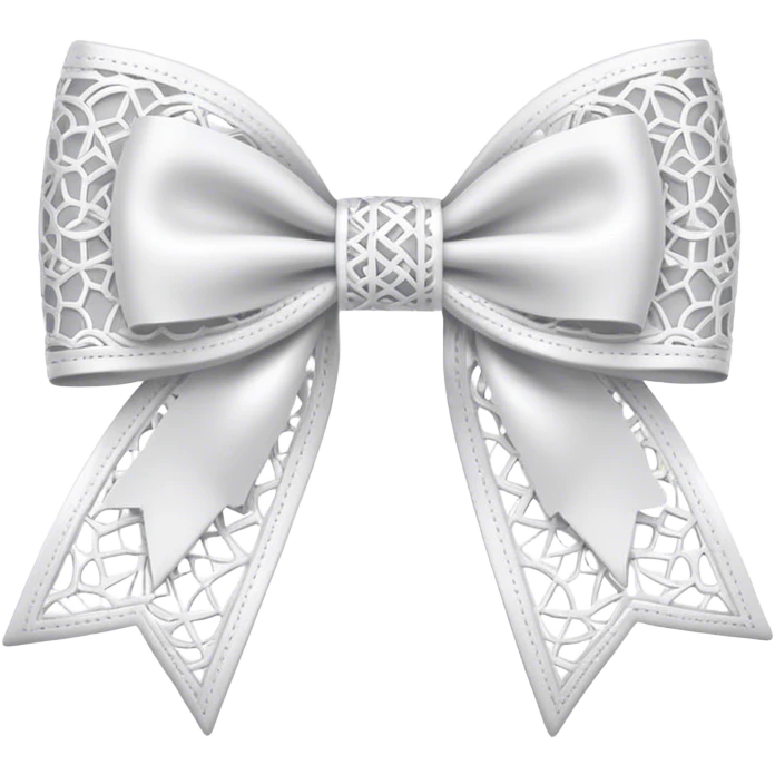 white lacey bow emoji