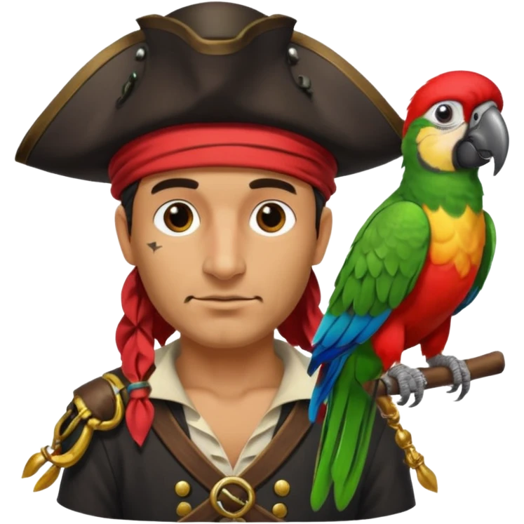pirate and parrot emoji