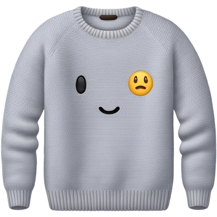 Sweater cozy light grey emoji