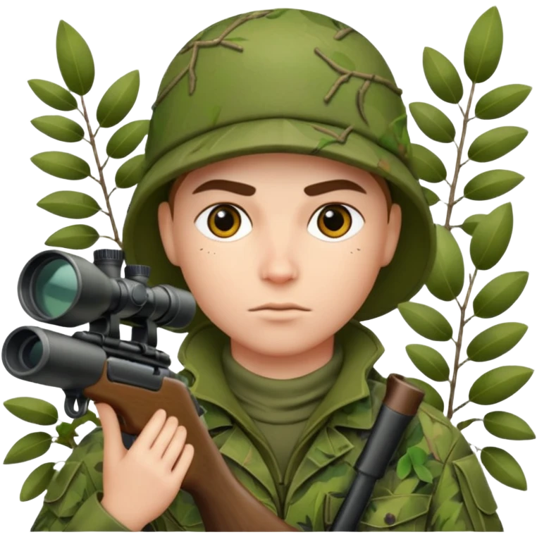 sniper in a bush emoji