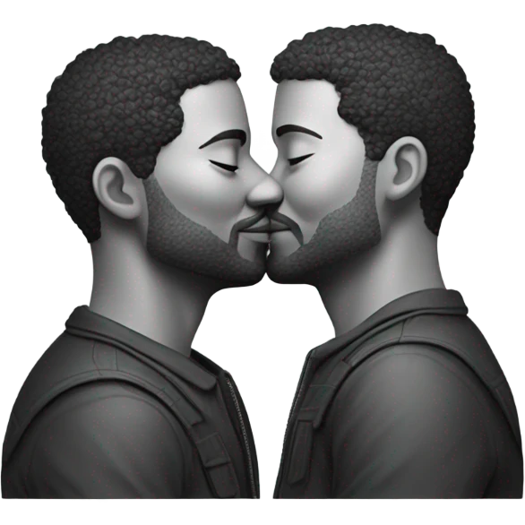 two guys kissing emoji