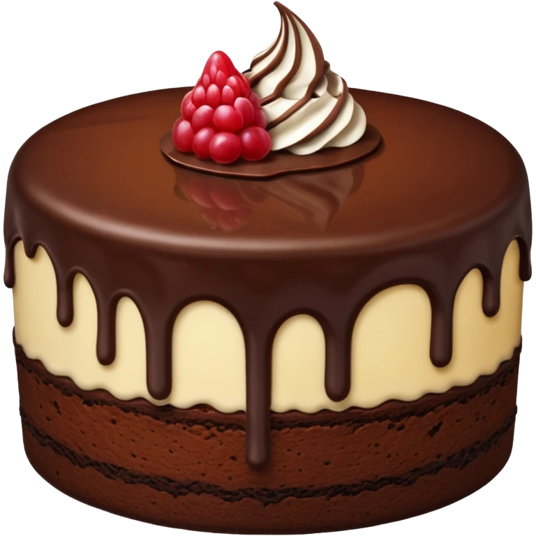 realistic chocolate cake piece emoji