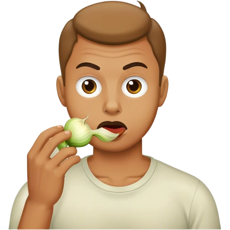 guy that stinks eating onions  emoji