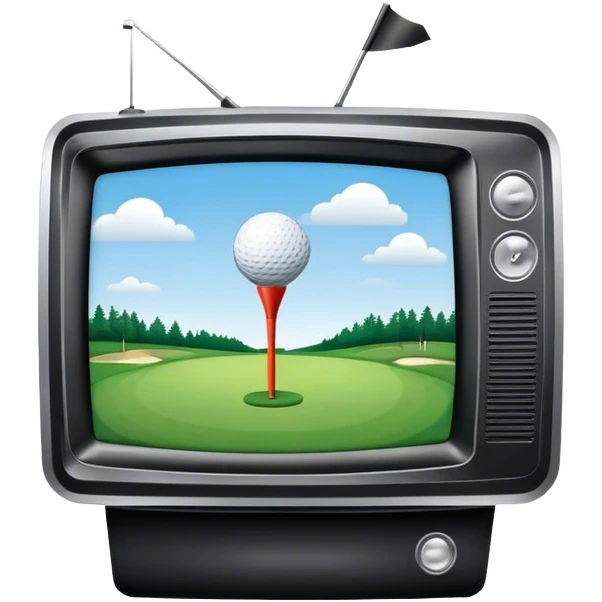 Golf logo with tv emoji