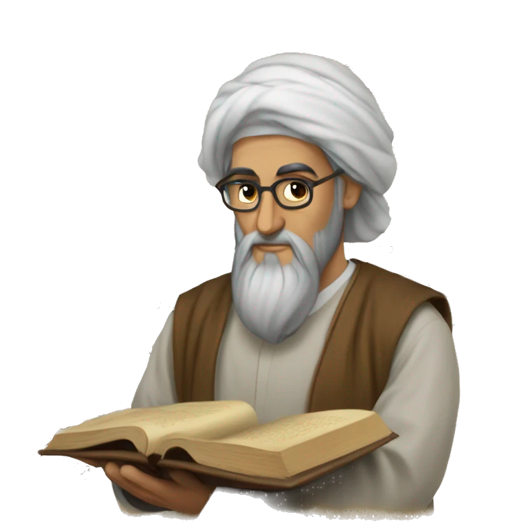 Nizami Ganjavi persian medieval author with a book in hands emoji