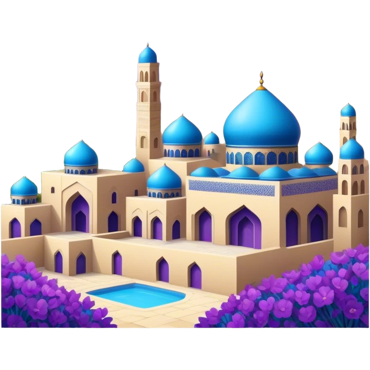 something Iran related. add some blue and purple in it emoji