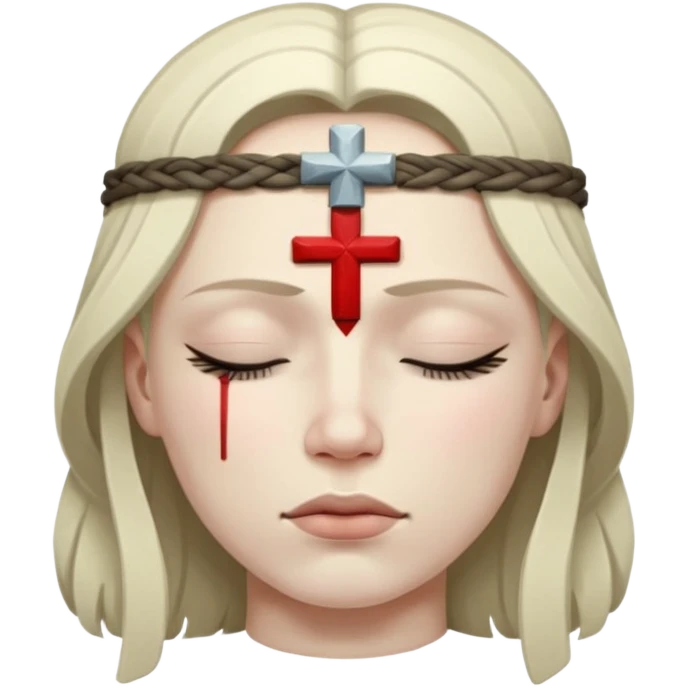 Warrior dead and closed eyes with cross eye emoji