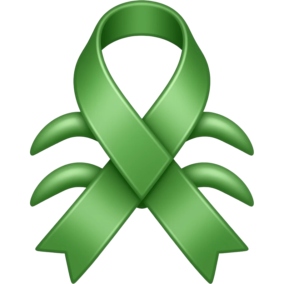 Green mental health ribbon butterfly tattoo Ideas adhered to an Aquarius emoji