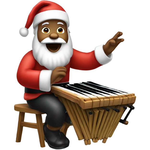 Santa playing a marimba emoji