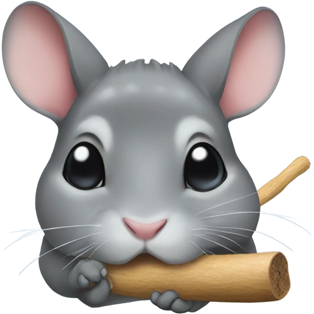 Chinchilla chewing stick  emoji