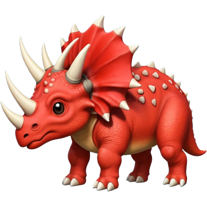 red Triceratops emoji