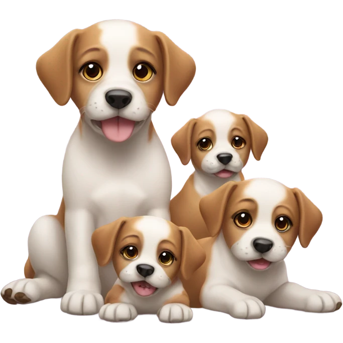 Dog with puppies emoji
