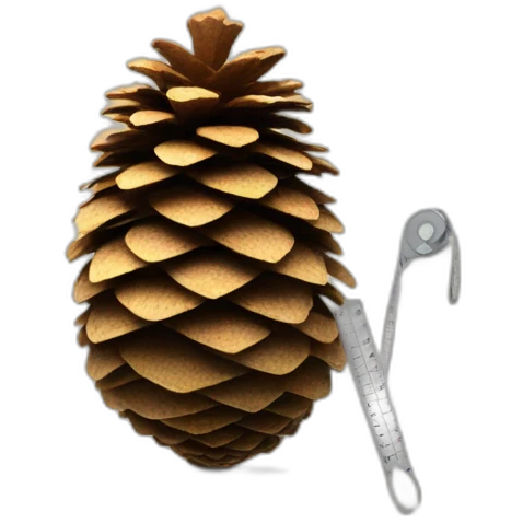 pine cone with a measuring tape emoji