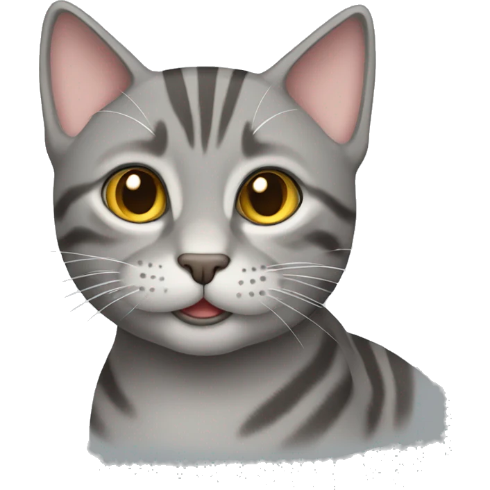 gray tabby cat emoji