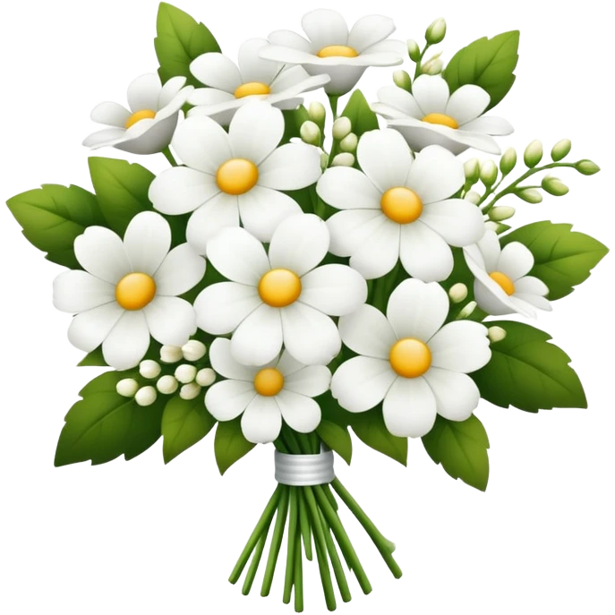 white flower bouquet emoji