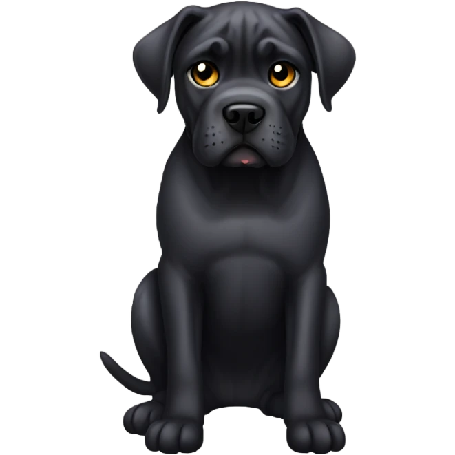 Black cane corso emoji